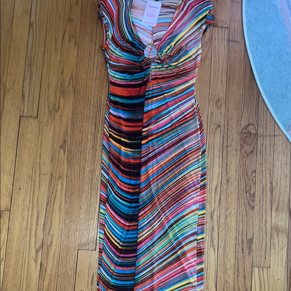 Multicolor Striped Women's Dress